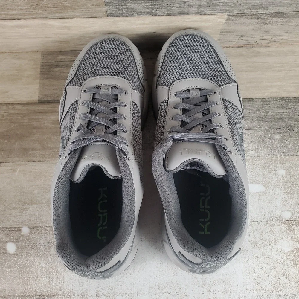 KURU Quantum 2.0 Mens Shoes Sz 11.5 W Running Storm Gray Mesh Lace Up Sneakers